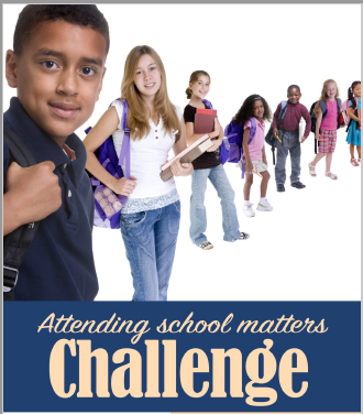 Attending School Matter Challenge Card. Please complete the attached card and return it to your teacher.